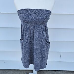 Gray Strapless Women's Dress